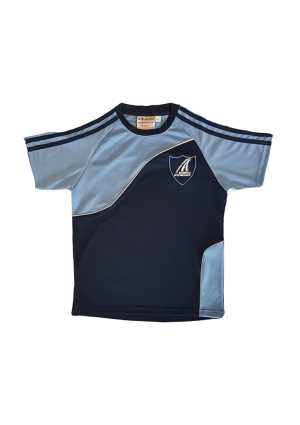 Avondale Int. School PE Tee Navy/Powder Blue